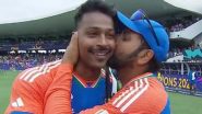 Sports News | Jubilant Rohit Sharma Lifts Tearful Hardik Pandya in Emotional Moment After India Seal T20 World Cup Glory