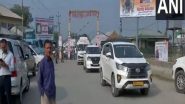 India News | Srinagar: Another Batch of Pilgrims Leave for Amarnath Yatra from Pathna Chowk Base Camp