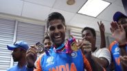 Sports News | T20 WC: Jay Shah Presents Suryakumar Yadav with 'Fielder of the Match' Award After Win over South Africa