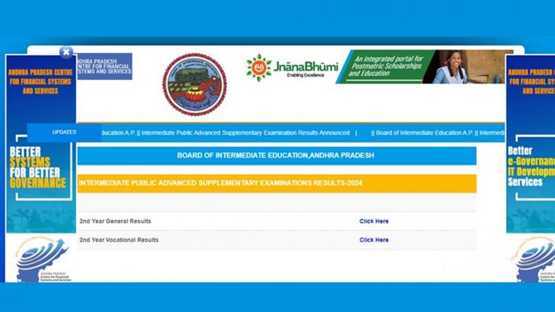 AP Inter Supply Results 2024 Out at resultsbie.ap.gov.in: BIEAP 2nd Year Supplementary Exam Results Released, Know Steps To Check Marks