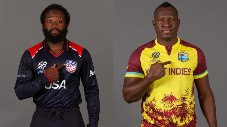 USA 65/4 in 9.1 Overs | United States of America vs West Indies Live Score Updates of ICC T20 World Cup 2024 Super 8: Roston Chase Clean Bowls Aaron Jones