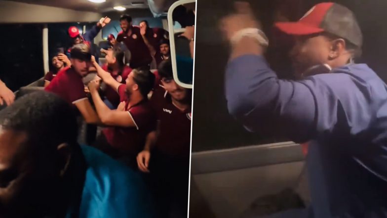 Afghanistan Players Groove to Tunes of 'Champion' Along With Dwayne Bravo in Team Bus After Historic Win Over Australia in T20 World Cup 2024, Videos Go Viral