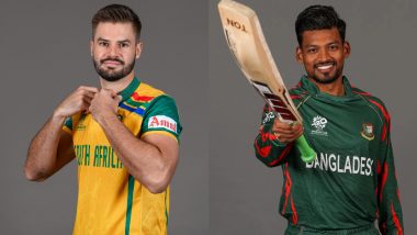 SA Win By Four Runs (Target 114) | South Africa vs Bangladesh Live Score Updates of ICC T20 World Cup 2024: South Africa Qualify for Super Eight With Thrilling Win