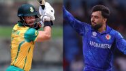 AFG 50/8 in 9.5 Overs | South Africa vs Afghanistan Live Score Updates of ICC T20 World Cup 2024 Semi-Final: Tabraiz Shamsi Strikes Again