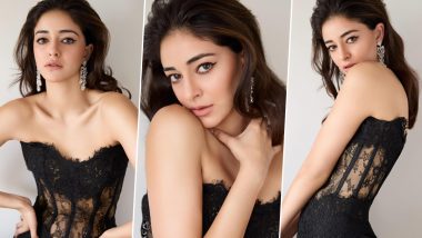 Ananya Panday Turns Up the Heat in Sultry, Lacy Black Dress, Stealing the Spotlight (View Pics)