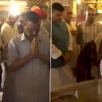 Delhi CM Arvind Kejriwal, Wife Sunita Kejriwal Offer Prayers at Hanuman Mandir in Connaught Place Ahead of His Surrender at Tihar Jail (Watch Video)
