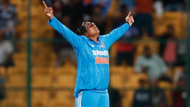 Smriti Mandhana's Century, Asha Sobhana's Four-Wicket Haul Power India Women to Secure Dominant 143-Run Win Over South Africa Women in 1st ODI, Women In Blue Take 1-0 Lead in Series