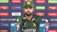 Babar Azam Misunderstands Reporter&rsquo;s Question Following Shock Loss Against the USA, Says 'I am Upset', Video Goes Viral