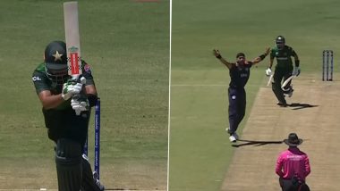 Babar Azam Wicket Video: Watch Jasdeep Singh Trap Pakistan Captain LBW During PAK vs USA ICC T20 World Cup 2024 Match