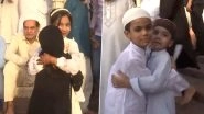 Eid al-Adha 2024: Devotees Throng Mosques Across India to Offer Namaz on Eid Al Adha Festival, People Assemble at Delhi's Jama Masjid for Morning Prayers (Watch Videos)