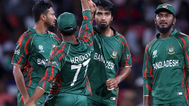 Bangladesh Beat Nepal by 21 Runs in ICC T20 World Cup 2024; Tanzim Hasan Sakib, Mustafizur Rahman Shine As the Tigers Qualify for Super Eight Stage