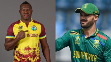 How to Watch WI vs SA ICC T20 World Cup 2024 Free Live Streaming Online? Get Telecast Details of West Indies vs South Africa Twenty20 Cricket Match on TV with Time in IST