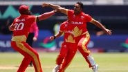 Canada Beat Ireland by 12 Runs in ICC T20 World Cup 2024; Nicholas Kirton, Bowlers Help Saad Bin Zafar&rsquo;s Side Register First-Ever Win in Twenty20 WC