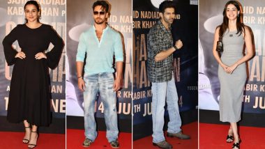 Chandu Champion Screening: Vidya Balan, Tiger Shroff, Ananya Panday and More Celebs Arrive in Style at Kartik Aaryan’s Film’s Premiere (View Pics)