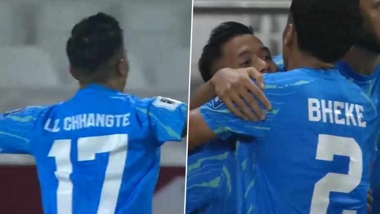 Lallianzuala Chhangte Scores Magnificent Opening Goal in Qatar vs India FIFA World Cup 2026 Qualifier From Brandon Fernandes’ Pass (Watch Video)