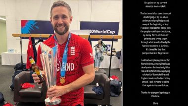 Chris Woakes Takes Break From Cricket After Father’s Death, England All-Rounder To Return to the Sport ‘When the Time Is Right’