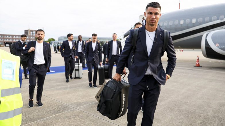 Cristiano Ronaldo and Other Portugal Players Arrive in Germany Ahead of UEFA Euro 2024 (Watch Pics and Video)