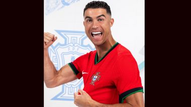 Cristiano Ronaldo Wishes Fans on Occasion of Portugal Day 2024, Poses in Portugal Jersey for UEFA Euro 2024 (See Pic)