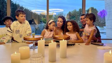 Cristiano Ronaldo Spends Quality Time with Family on Son Mateo and Daughter Eva’s Seventh Birthday Ahead of UEFA Euro 2024, Says ‘Family First’ (View Pic)