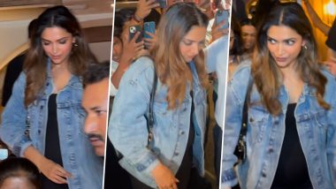 Pregnant Deepika Padukone Steps Out for Dinner With Family! Mom-To-Be Flaunts Baby Bump in Black Bodycon Dress Paired With Denim Jacket (Watch Video)