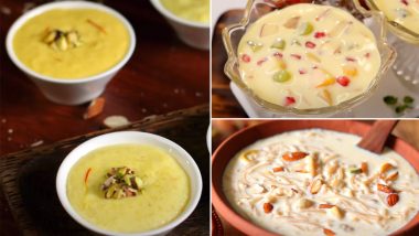 Eid al-Adha 2024 Dessert Recipes: From Phirni to Shahi Tukda, 5 Easy-to-Make Sweet Dishes To Enjoy on Bakrid (Watch Videos)