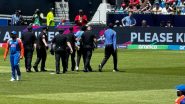 Fan Invades Pitch To Meet Rohit Sharma at Nassau County International Cricket Stadium in New York During IND vs BAN ICC T20 World Cup 2024 Warm-Up Match (Watch Video)