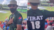 Fan Spotted Wearing Pakistan Jersey With Virat Kohli’s Name During IND vs ENG T20 World Cup 2024 Semi-Final in Guyana, Video Goes Viral