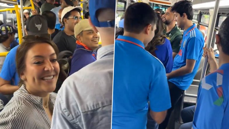 Fans Chant ‘India, India’ While Travelling From Westbury Station to Nassau County International Cricket Stadium for IND vs PAK T20 World Cup 2024 (Watch Video)