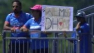 Fans Spotted Holding &lsquo;We Miss Dhoni&rsquo; Poster at Nassau County International Cricket Stadium During India vs Bangladesh ICC T20 World Cup 2024 Warm-Up Match (See Pic)