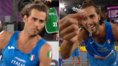 Gianmarco Tamberi Wins Gold Medal at European Athletics Championships 2024 in High Jump Event with Half Beard; Fakes Injury to Joke About Springs in His Shoe (Watch Video)