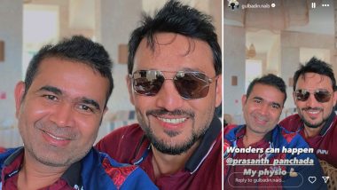 Gulbadin Naib Shares Optimistic Instagram Story With Physio Prasanth Panchada As Afghanistan Qualify for ICC T20 World Cup 2024 Semifinals, Says ‘Wonders Can Happen’