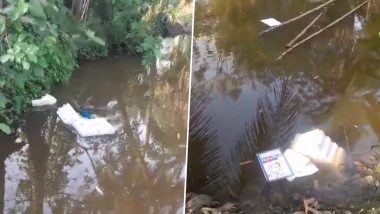 Jaynagar Lok Sabha Election 2024: Angry Mob Throws EVM in Pond After Agents Not Allowed to Sit in Polling Booth in West Bengal’s Kultali, Video Surfaces