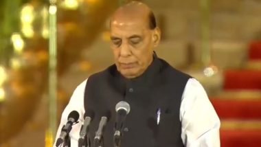 Rajnath Singh Takes Oath as Union Cabinet Minister in Narendra Modi-Led NDA Govt (Watch Video)