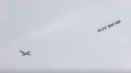 India Vs Pakistan ICC T20 World Cup Match: Aircraft Carrying 'Release Imran Khan' Message Flies Over Nassau, Video Surfaces