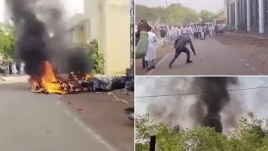 Chhattisgarh: Satnami Community Protest in Baloda Bazar Turns Violent; Government Offices Vandalised, Vehicles Set on Fire (Watch Video)