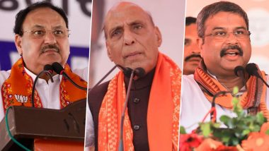 Modi Cabinet 2024: Rajnath Singh Retains Ministry of Defence, Dharmendra Pradhan Ministry of Education, JP Nadda Gets Health Ministry; Check Full List