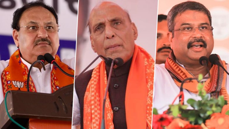 Modi Cabinet 2024: Rajnath Singh Retains Ministry of Defence, Dharmendra Pradhan Ministry of Education, JP Nadda Gets Health Ministry; Check Full List