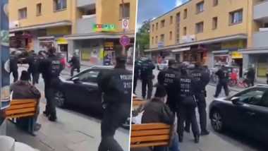 Germany: Police Shoot Man Wielding Pickaxe and Incendiary Device Near Euro 2024 Fanzone in Hamburg (Watch Videos)