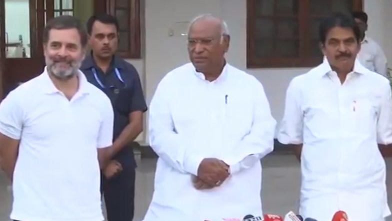 Rahul Gandhi to Keep Raebareli Lok Sabha Seat, Vacate Wayanad, Announces Congress President Mallikarjun Kharge (Watch Video)