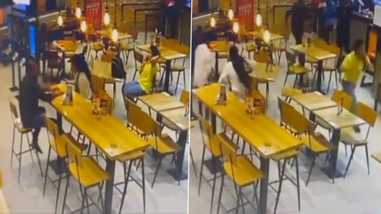 Delhi Burger King Shooting Video: Man Shot Nearly 40 Times Inside Food Joint in Rajouri Garden, CCTV Shows Chilling Murder