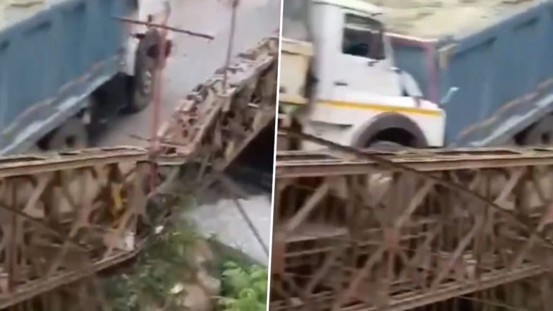 Bridge Collapses Near Amarnath Yatra Base Camp in Jammu and Kashmir’s Pahalgam, No Casualties Reported (Watch Video)