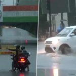 Delhi Rains: Truck, Car Submerged Under Minto Bridge as Incessant Rainfall Causes Severe Waterlogging (Watch Videos)