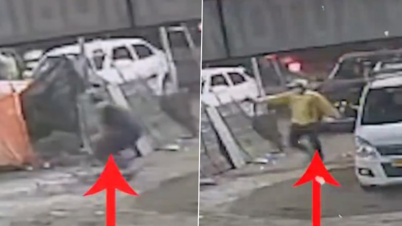 Murder Caught on Camera in Gurugram: Bouncer Shot Multiple Times on Road by Attackers Disguised as Food Delivery Agents; Horrific Video Surfaces