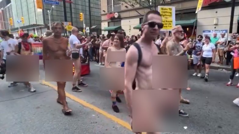 Toronto Pride Parade 2024: Adult Men and Women March Naked, Display Sexually-Explicit Behaviour at 'Family-Friendly' Event in Canada, Angry Netizens Ask 'Would You Bring Your Kids to This March?' (Watch Videos)