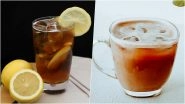 National Iced Tea Day: Classic Lemon Iced Tea, Peach Mint Iced Tea &ndash; Easy Recipes To Try at Home (Watch Videos)