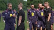 Ben Stokes Meets Harry Kane and Other England Football Team Players During Practice Session Ahead of UEFA Euro 2024, Video Goes Viral