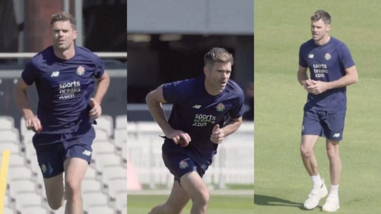 James Anderson Sweats Out in the Nets for Lancashire Ahead of Test Retirement, Video Goes Viral