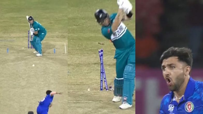 Fazalhaq Farooqi Cleans Up Finn Allen With a ‘Jaffa’ As His Leg Stump Goes for a Toss During AFG vs NZ ICC Men’s T20 World Cup 2024 Match (Watch Video)