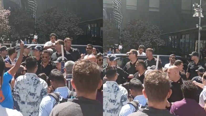 Sachin Tendulkar Surrounded by Fans in New York Ahead of IND vs PAK ICC Men’s T20 World Cup 2024 Clash (Watch Video)