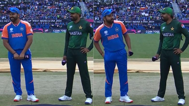 Rohit Sharma Forgets Coin in His Pocket During Toss in India vs Pakistan T20 World Cup 2024 (Watch Video)